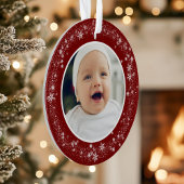 Baby's eerste kerst sneeuwvlokken Ornament