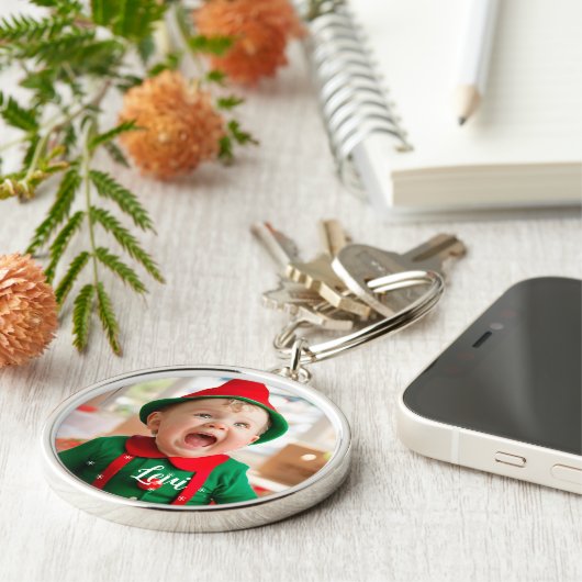 Baby's eerste kerst | stagiaire-elf sleutelhanger (Zijkant)