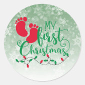 Baby's eerste kerst Sticker (Voorkant)