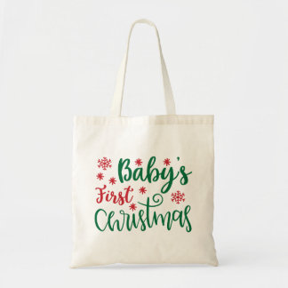 babys eerste kerst tote bag