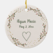 Baby's eerste kerst Uw Baby voet Prints Keramisch Ornament (Achterkant)