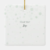 Baby's eerste kerst Waterverf Dragon Square Keramisch Ornament (Achterkant)