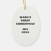 Baby's eerste kerst Woodland Beer knuffel Keramisch Ornament (Achterkant)