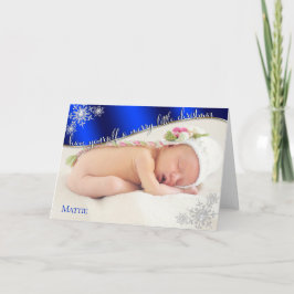 Baby's eerste kerstblauw - de foto van je baby kaart