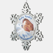 Baby's eerste kerstblauw Ornament (Rechts)
