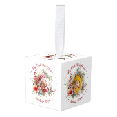 Baby's eerste kerstbloemen, bessen foto decoratie (Voorkant hoekig)