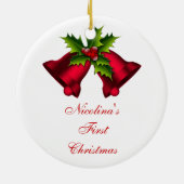 Baby's Eerste Kerstbloemen ornament (Achterkant)