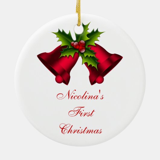 Baby's Eerste Kerstbloemen ornament (Achterkant)