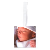 Baby's eerste kerstblokversiering kubus ornament (Voorkant)