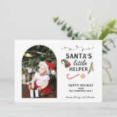 Baby's Eerste Kerstboog Lijst Schattige Feestdagenkaart (Staand voorkant)