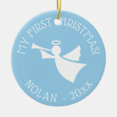 Baby's eerste kerstboomengel ornament met naam (Voorkant)