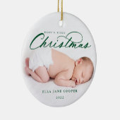 Baby's eerste kerstboomOrnament Keramisch Ornament (Rechts)