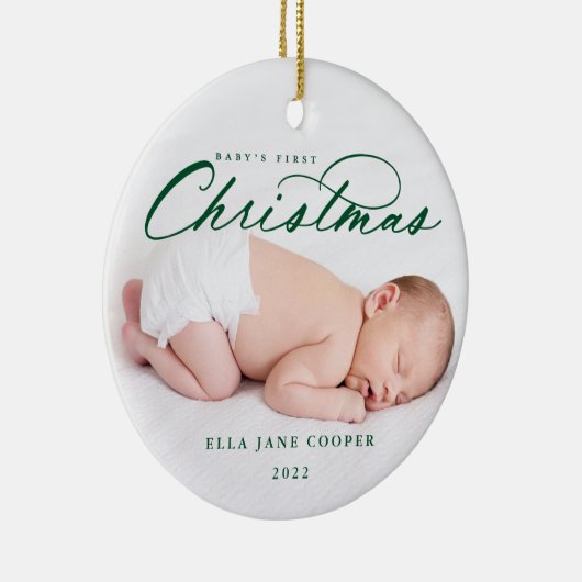 Baby's eerste kerstboomOrnament Keramisch Ornament (Rechts)