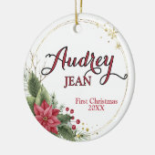 Baby's eerste kerstboomOrnament Keramisch Ornament (Links)