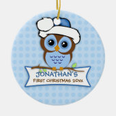 Baby's eerste kerstboomOrnament Keramisch Ornament (Voorkant)