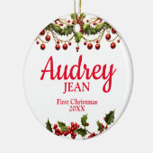 Baby's eerste kerstboomOrnament Keramisch Ornament (Links)