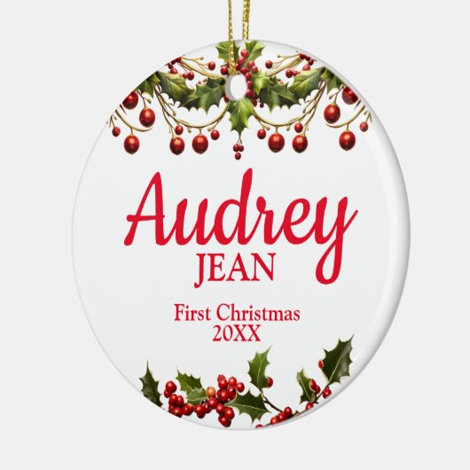 Baby's eerste kerstboomOrnament Keramisch Ornament (Links)