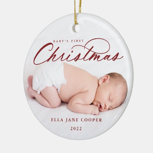 Baby's eerste kerstboomOrnament Keramisch Ornament (Links)