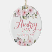 Baby's eerste kerstboomOrnament Keramisch Ornament (Rechts)