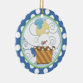 Baby's eerste kerstboomschildpad keramisch ornament (Rechts)