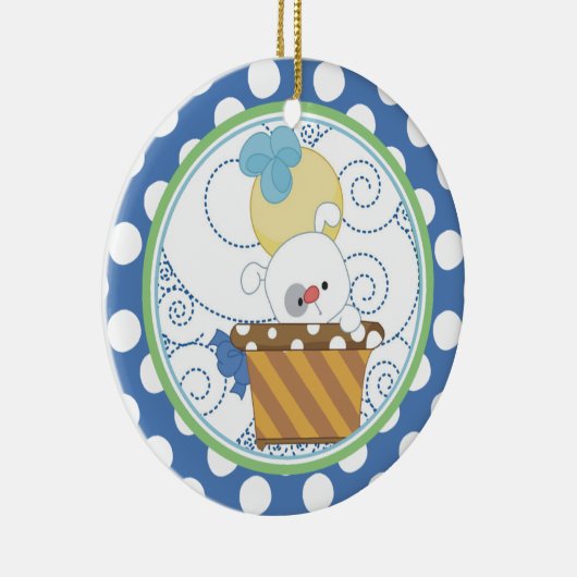 Baby's eerste kerstboomschildpad keramisch ornament (Rechts)