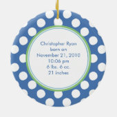 Baby's eerste kerstboomschildpad keramisch ornament (Achterkant)