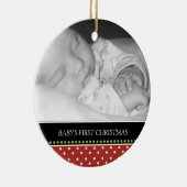 Baby's eerste kerstboomversieringen keramisch ornament (Rechts)