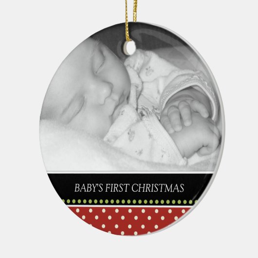 Baby's eerste kerstboomversieringen keramisch ornament (Links)