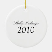 Baby's eerste kerstboomversieringen keramisch ornament (Achterkant)