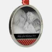 Baby's eerste kerstboomversieringen metalen ornament (Rechts)