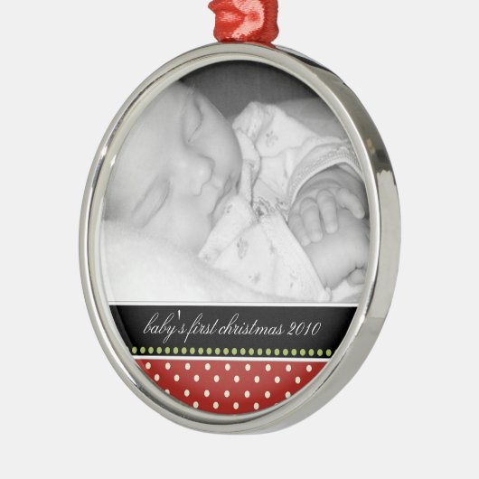 Baby's eerste kerstboomversieringen metalen ornament (Links)