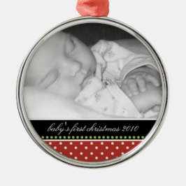Baby's eerste kerstboomversieringen metalen ornament