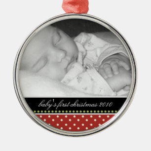 Baby's eerste kerstboomversieringen metalen ornament