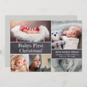 Baby's eerste kerstbord Foto collage Kaart (Voorkant / Achterkant)