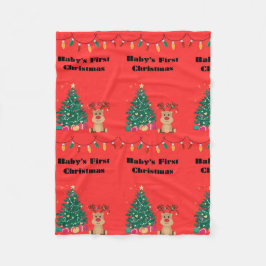 Baby's eerste kerstcadeau fleece deken