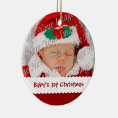 Baby's eerste kerstcadeau fotoversiering keramisch ornament (Rechts)