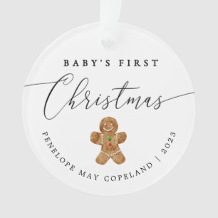 Baby's eerste kerstcadeaufoto ornament