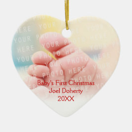 Baby's eerste kerstcadeaupatroon keramisch ornament