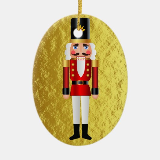 Baby's eerste kerstcadeautje goudkoorts personalis keramisch ornament (Voorkant)