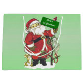 Baby's eerste kerstcadeautje kerstman groot cadeauzakje (Voorkant)