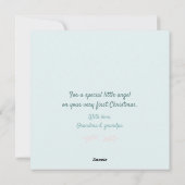 Baby's eerste kerstcadeautje Kitten. Santa Hats Feestdagenkaart (Achterkant)