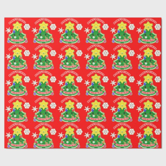 Baby's eerste kerstcadeautje met glanzende ompakke cadeaupapier (Zoom)