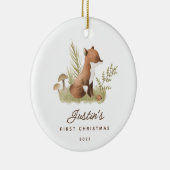 Baby's eerste kerstcadeautje met keramisch sieraad ornament (Rechts)