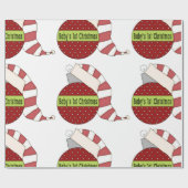 Baby's eerste kerstcadeautje met Kerstmis Cadeaupapier (Vlak)