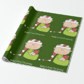 Baby's eerste kerstcadeautje met Kerstmis Cadeaupapier (Uitgerold)