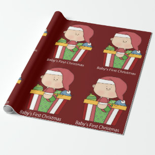 Baby's eerste kerstcadeautje met Kerstmis Cadeaupapier
