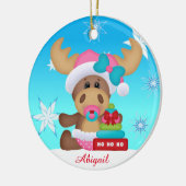 Baby's eerste kerstcadeautje met rotsige versierin keramisch ornament (Links)