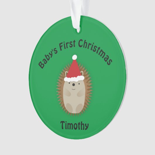 Baby's eerste kerstcadeautje Santa Hégel Ornament (voorkant)