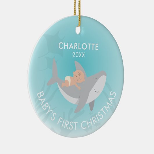 Baby's eerste kerstcadeautjes Ornament met keramis (Rechts)