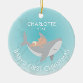 Baby's eerste kerstcadeautjes Ornament met keramis (Voorkant)